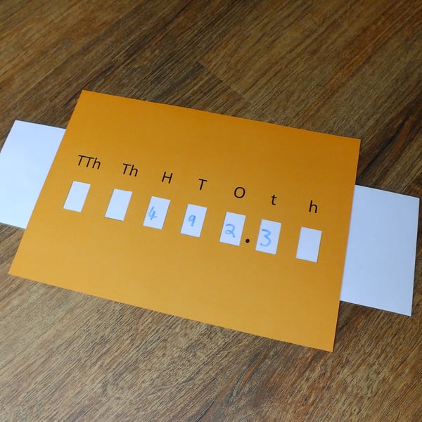 Place Value Slider (Wipeable) for Maths 