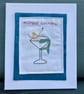 Mermaid cocktail hand embroidered picture. - Image 3