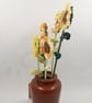Mini Crochet Sunflowers in Pottery Vase - Image 4