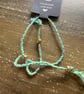 Handmade Turquoise & Gold Braided Bracelet 