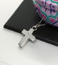 Chunky silver cross necklace sterling silver