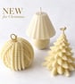Knitted Wool Ball Candle - Orange Scented Sculptural Christmas Candle - Image 5