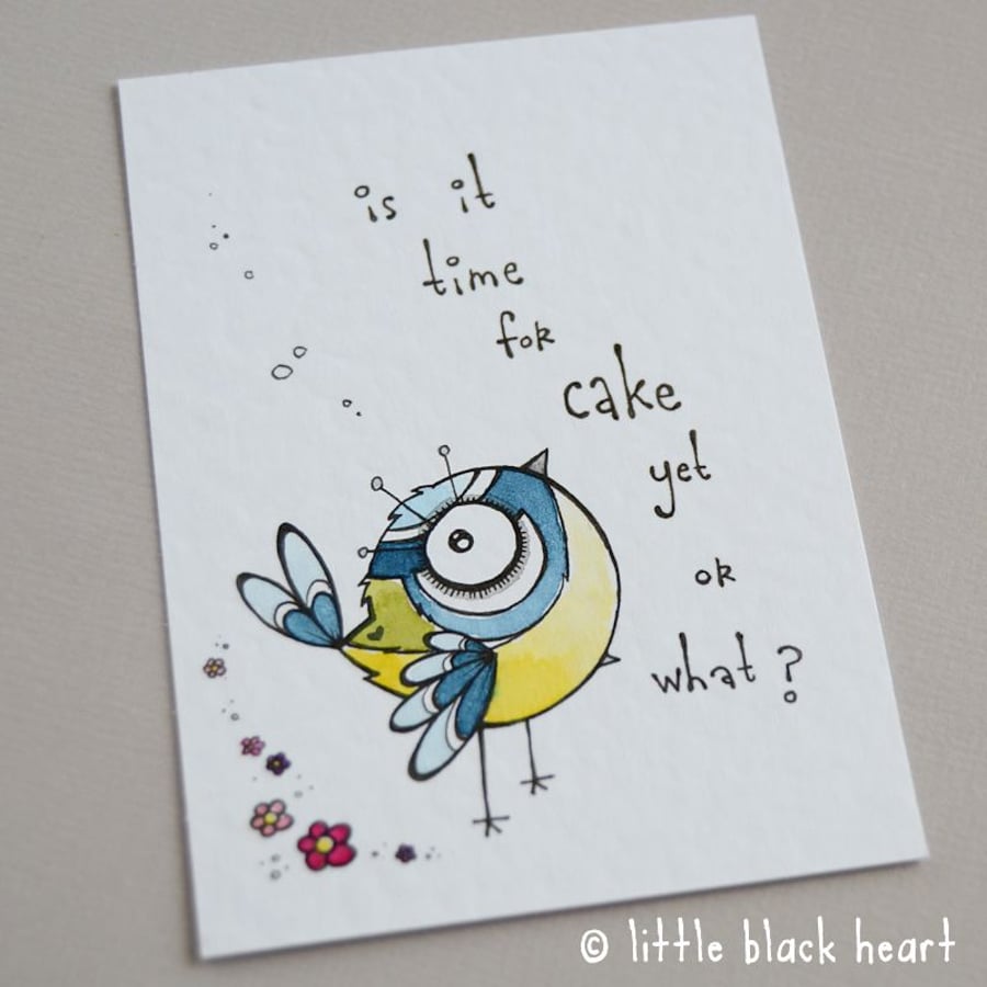 time for cake - original aceo
