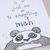 meh panda - original aceo