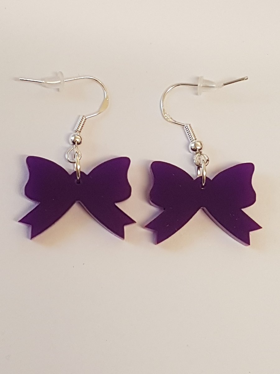 Bow Earrings - Acrylic