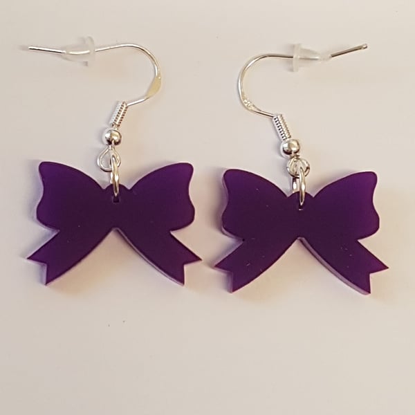 Bow Earrings - Acrylic