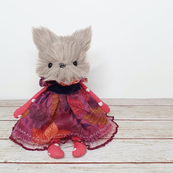 Winter Wolf Art Doll Purple