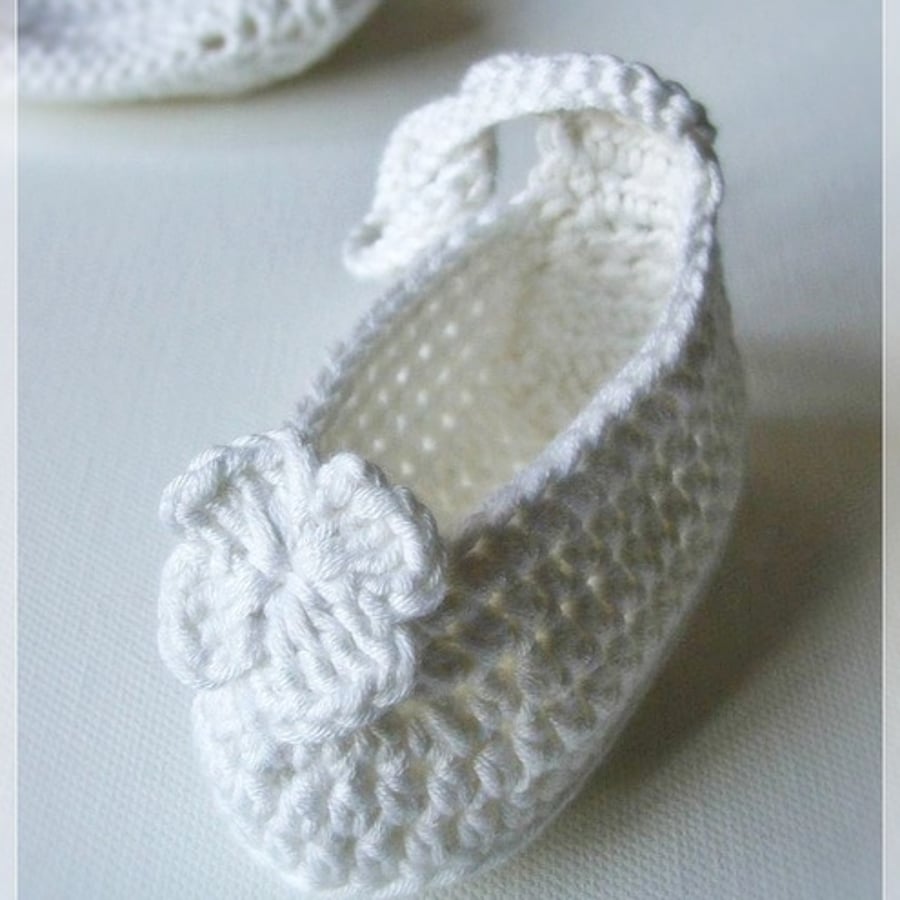 Infant Crochet Ballet Bootees - MADE TO ORDER