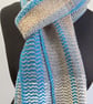 Handwoven blue scarf - Image 5