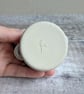 Small ceramic tealight holder with mini robin, white glaze - Image 5