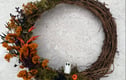 Dried flower wreaths