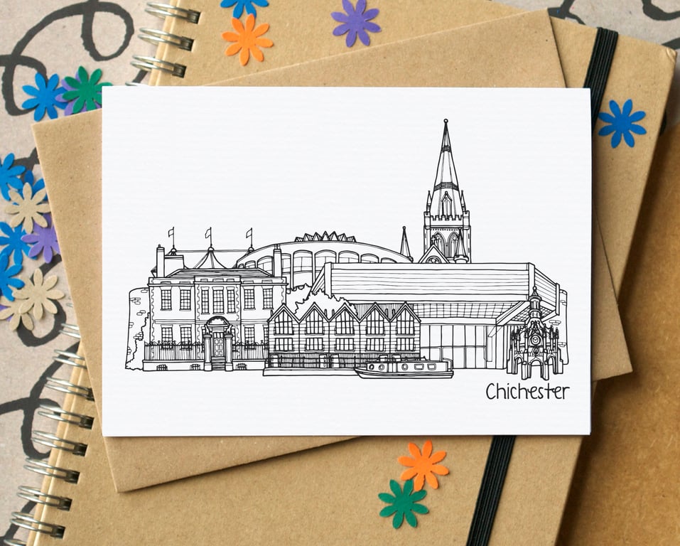 Chichester Skyline Greetings Card