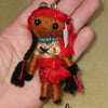 Woollygog Apachegog voodoo doll yarn poppet Indian keyring