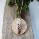 Sea Shell Christmas Tree with White Beaded Star Christmas Decoration T080