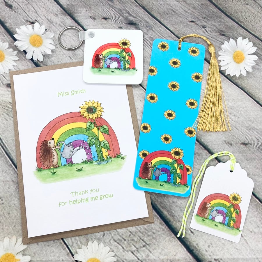 BEAUTIFUL BUNDLE - Rainbow Hedgehog Card & Gift Set