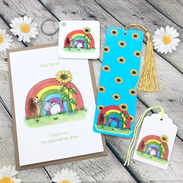 BEAUTIFUL BUNDLE - Rainbow Hedgehog Card & Gift Set