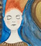 Original 12" painted canvas panel, "Fierce self compassion" - Image 2