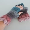 Dragon Scale Cuff Fingerless Mitts Adults