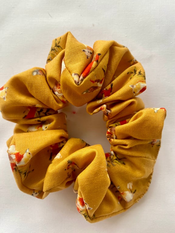 Handmade Christmas print hair scrunchie