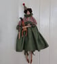 Mab and Monky handmade primitive textile doll