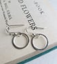 Simple Sterling Silver Circle earrings - minimalist jewellery - hammered texture