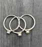 Birthstones Silver Stack Ring, Sterling Silver Stack Ring, customised stack ring - Image 3