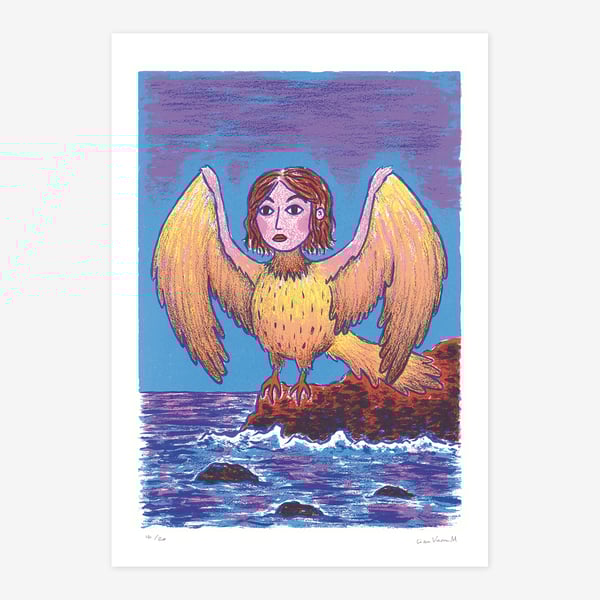 Harpy, 5-colour screen print