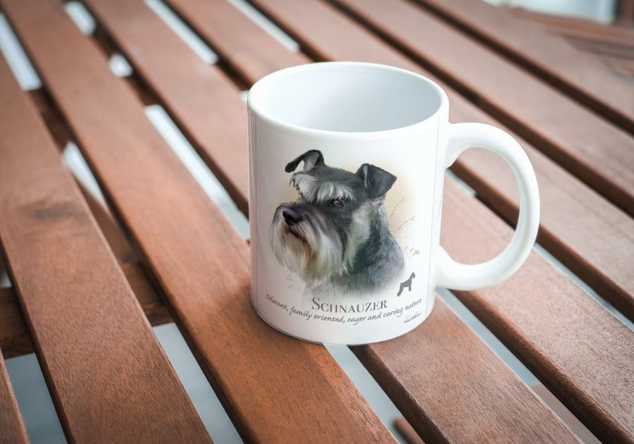 Schnauzer Design  Mug ,coffee mug ,dog design mug. Free P&P