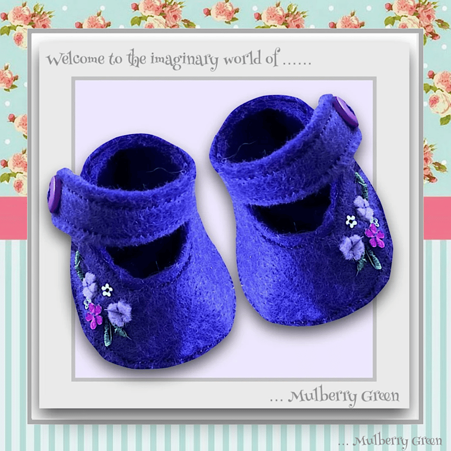 Embroidered Purple Shoes
