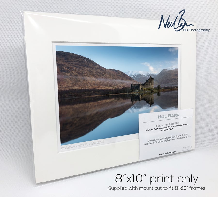 Kilchurn Castle, Loch Awe, Argyll, Scotland - A5 (10" x 8") Unframed Print