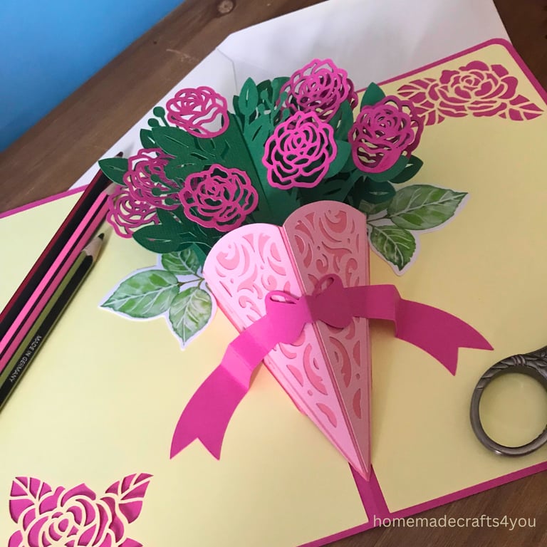Pop up Flower Bouquet Card