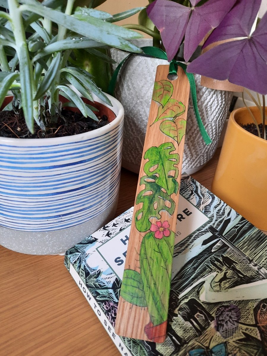 Plant Bookmark - Monstera Cactus