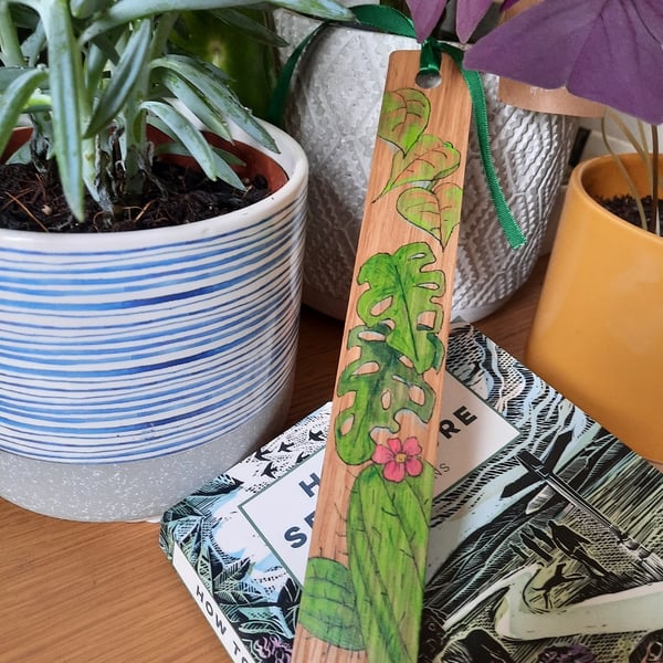 Plant Bookmark - Monstera Cactus