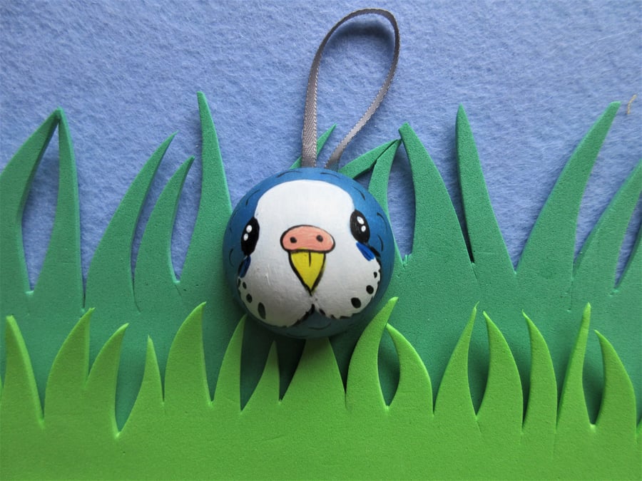 Budgie Budgerigar Christmas Decoration Hanging Bauble Bird