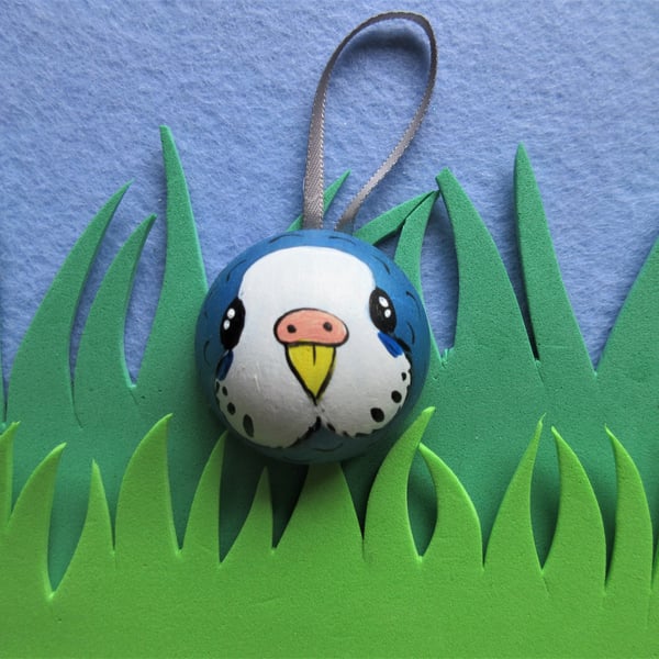 Budgie Budgerigar Christmas Decoration Hanging Bauble Bird