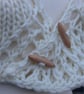 Chunky hand knit lace capelet in ivory 100% wool - design SB168 - Image 6