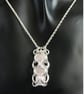 Rose Quartz Captured Chainmaille Pendant - Image 10