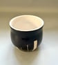 Handmade Ceramic Espresso Cup: Dark Chocolate Art Deco Design, Espresso or Shot. - Image 4