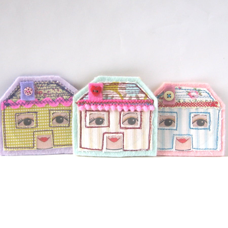 Alice in Wonderland Textile Brooch