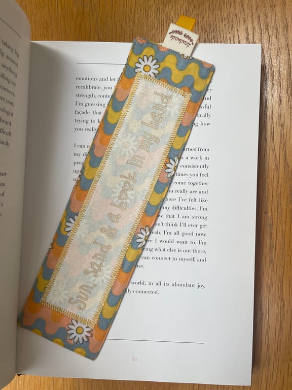 Daisy retro, bookmark 