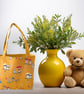 Children's Toadstools-Rabbits Tote Bag-Children-Baby Shower bag-Handmade-CTB090 - Image 1