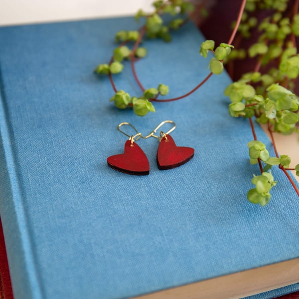 Laser Cut Heart Earrings