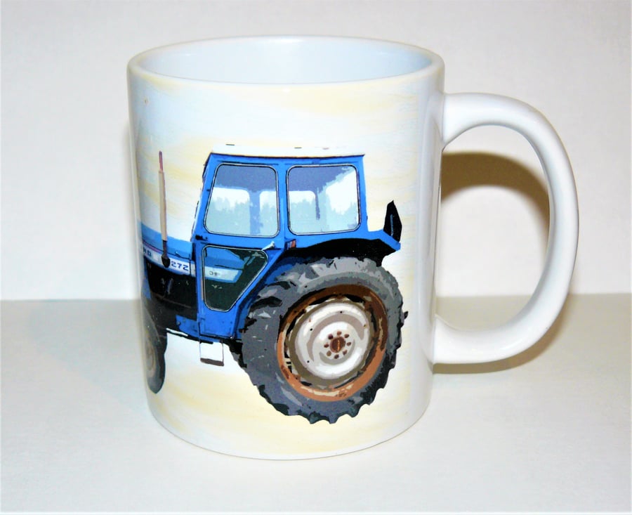 blue tractor ceramic mug leyland 272