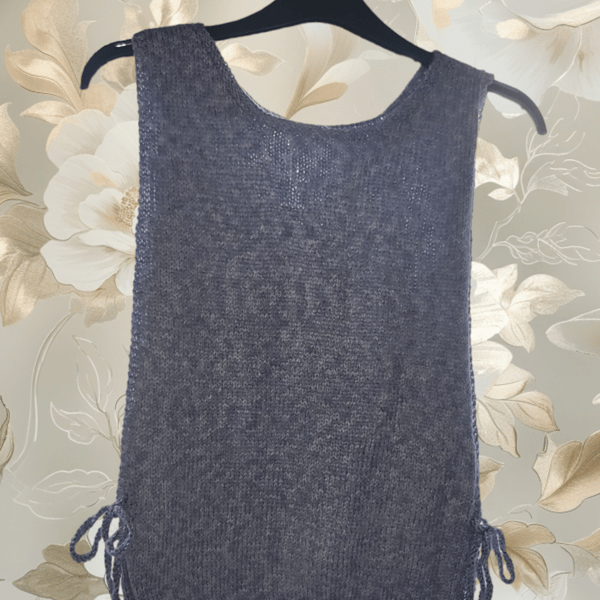 Hand knitted beautiful summer slip over tank top crop top