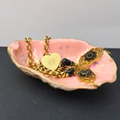 Hand Decorated Oyster Shell Trinket Dish