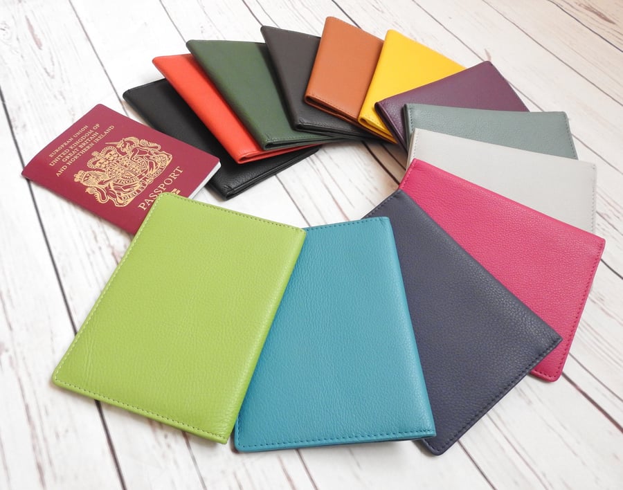 Real Leather Universal Passport Case, Leather Passport Holder, Leather Passport 