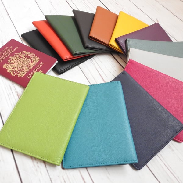 Real Leather Universal Passport Case, Leather Passport Holder, Leather Passport 