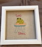 Framed "Toadstool" hand embroidered picture. - Image 3