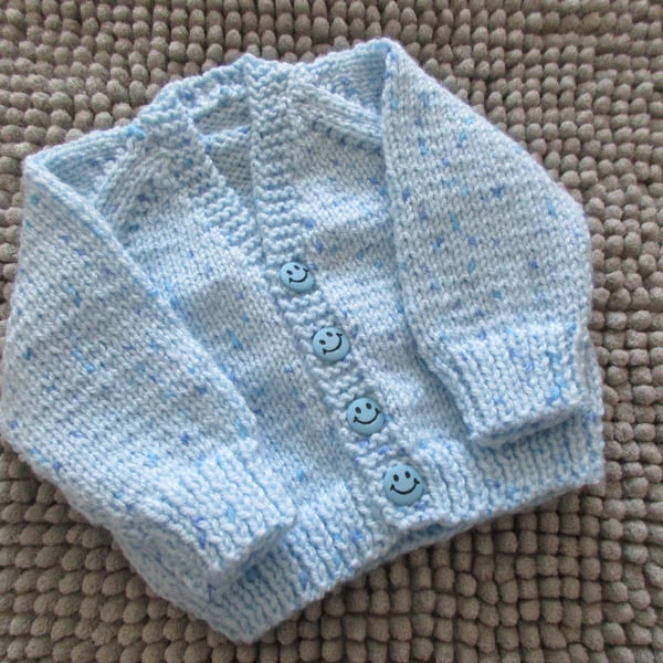 14" Baby Blue V Neck Cardigan