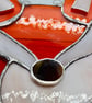 Stained glass round orange fox - Image 5